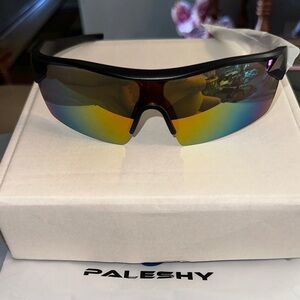 Men's Black on Black Polarized, Yellow Sports Sunglasses